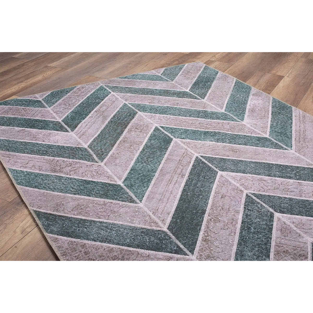 Covor JAZZ CHENILLE, 75x150 cm, forma dreptunghiulara, poliester, bej/verde, AL 49