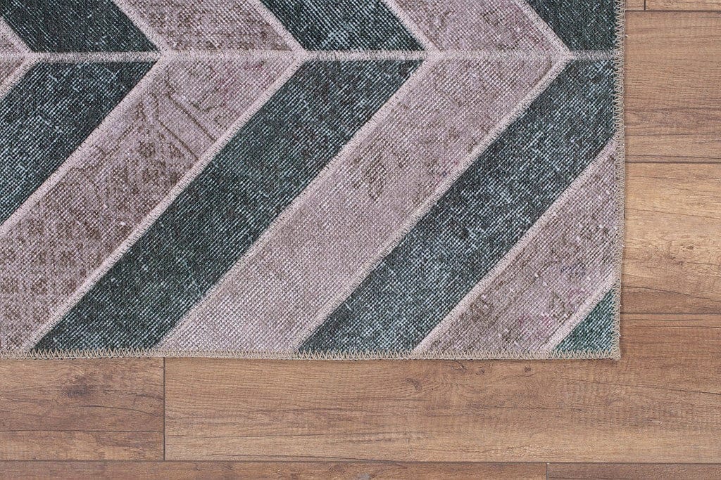 Covor JAZZ CHENILLE, 75x150 cm, forma dreptunghiulara, poliester, bej/verde, AL 49