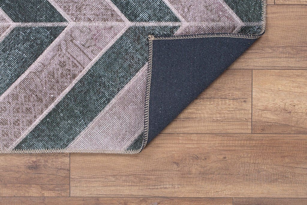 Covor JAZZ CHENILLE, 75x150 cm, forma dreptunghiulara, poliester, bej/verde, AL 49