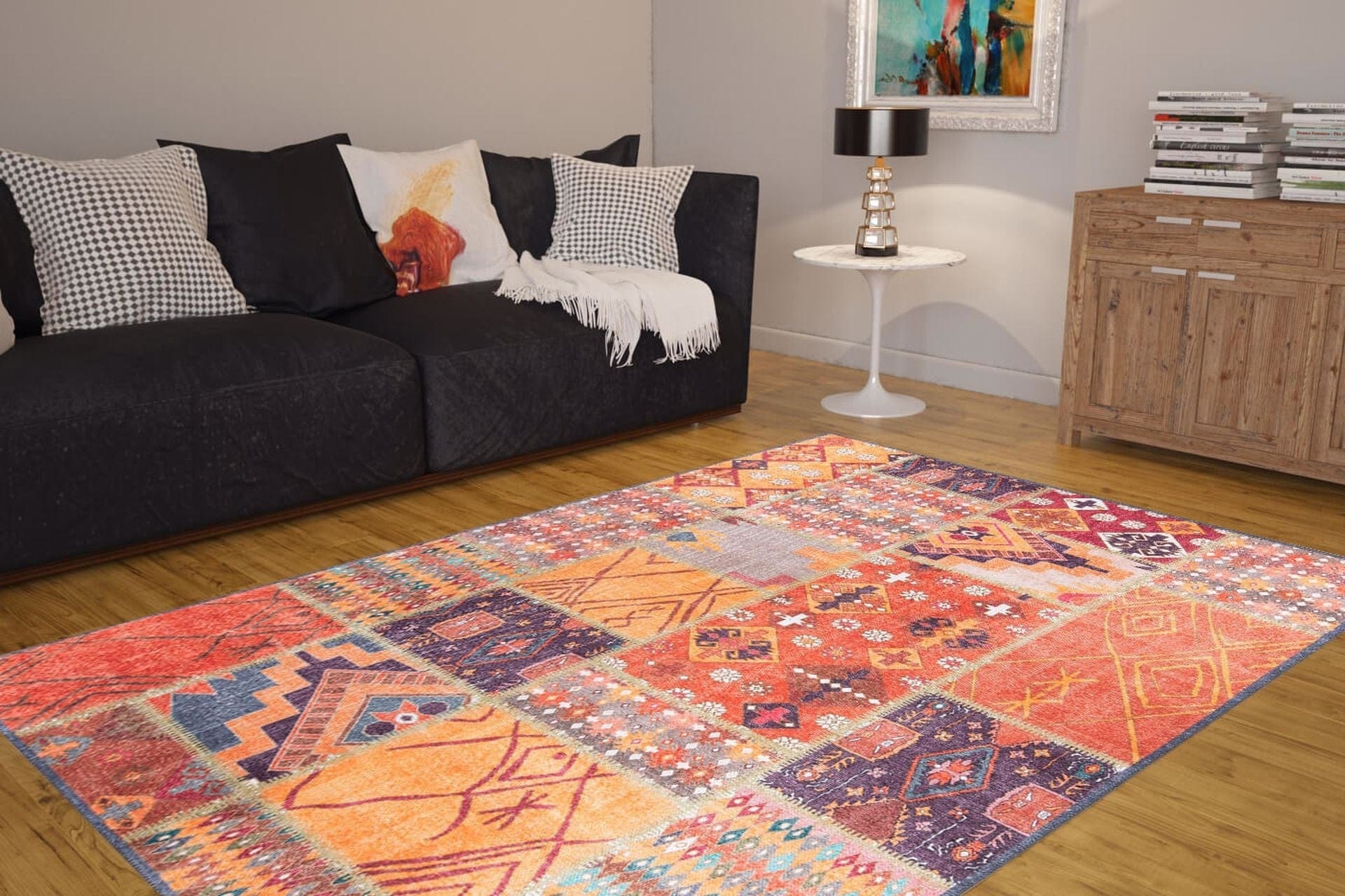 Covor JAZZ CHENILLE, 75x150 cm, forma dreptunghiulara, poliester, multicolor, AL 332