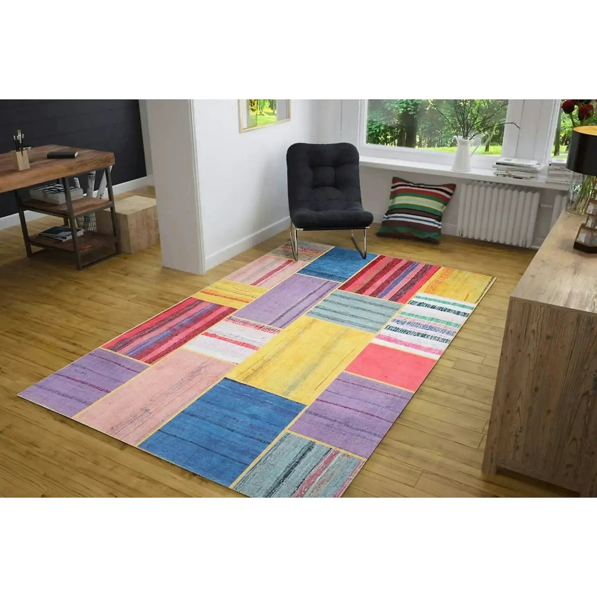 Covor JAZZ CHENILLE, 75x150 cm, forma dreptunghiulara, poliester, multicolor, AL 48