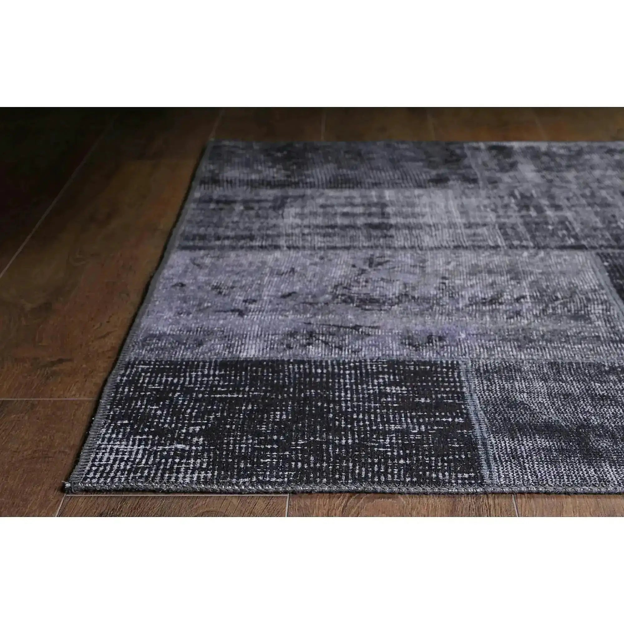 Covor JAZZ CHENILLE, 75x150 cm, forma dreptunghiulara, poliester, negru, AL 81