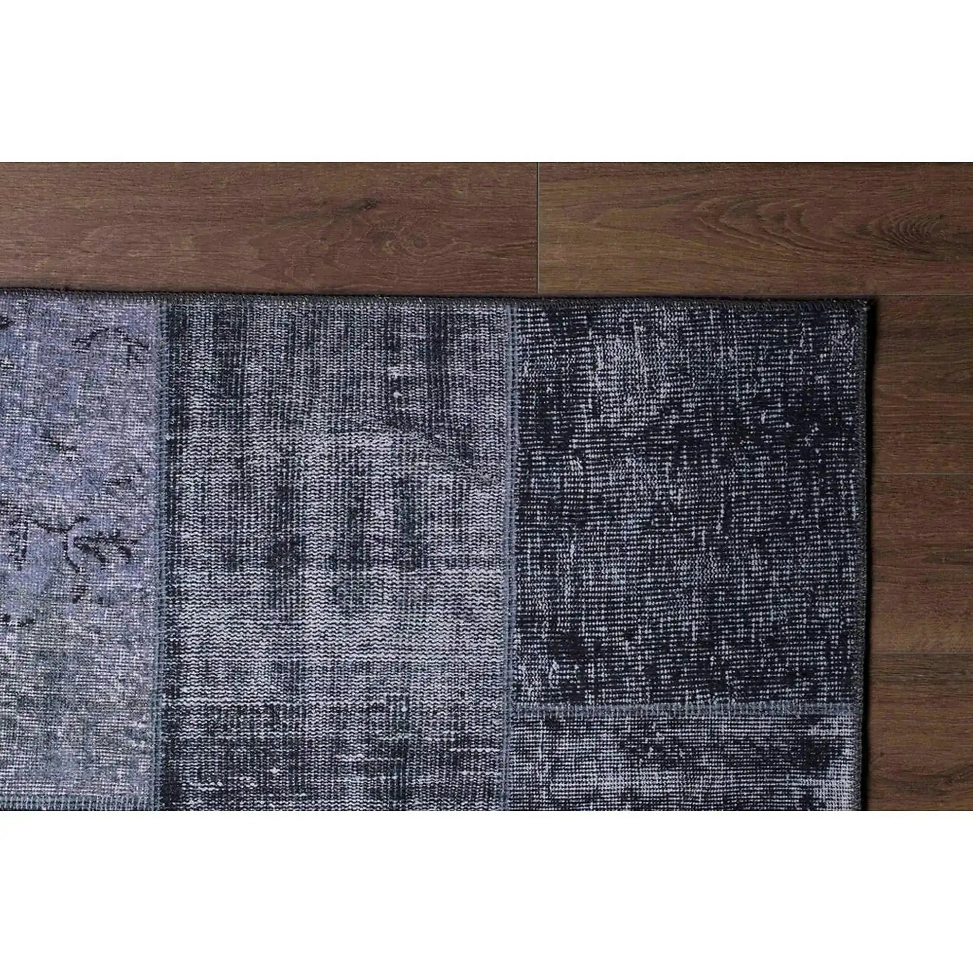 Covor JAZZ CHENILLE, 75x150 cm, forma dreptunghiulara, poliester, negru, AL 81