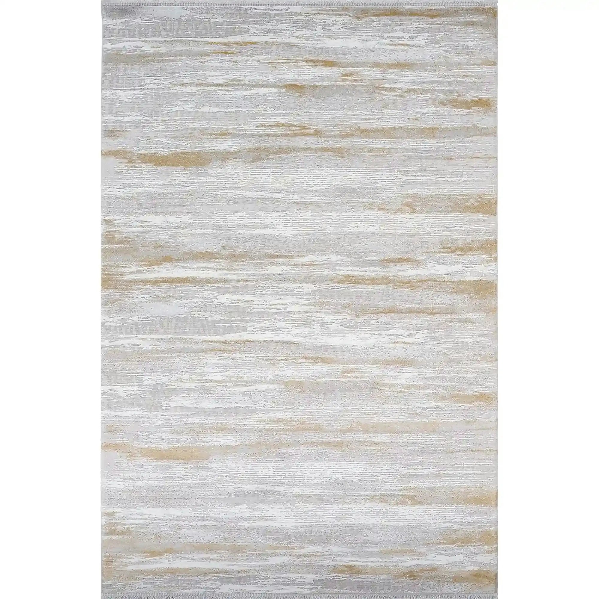 Covor KARIZMA 02828E, 80x150 cm, forma dreptunghiulara, fibre sintetice, auriu/gri