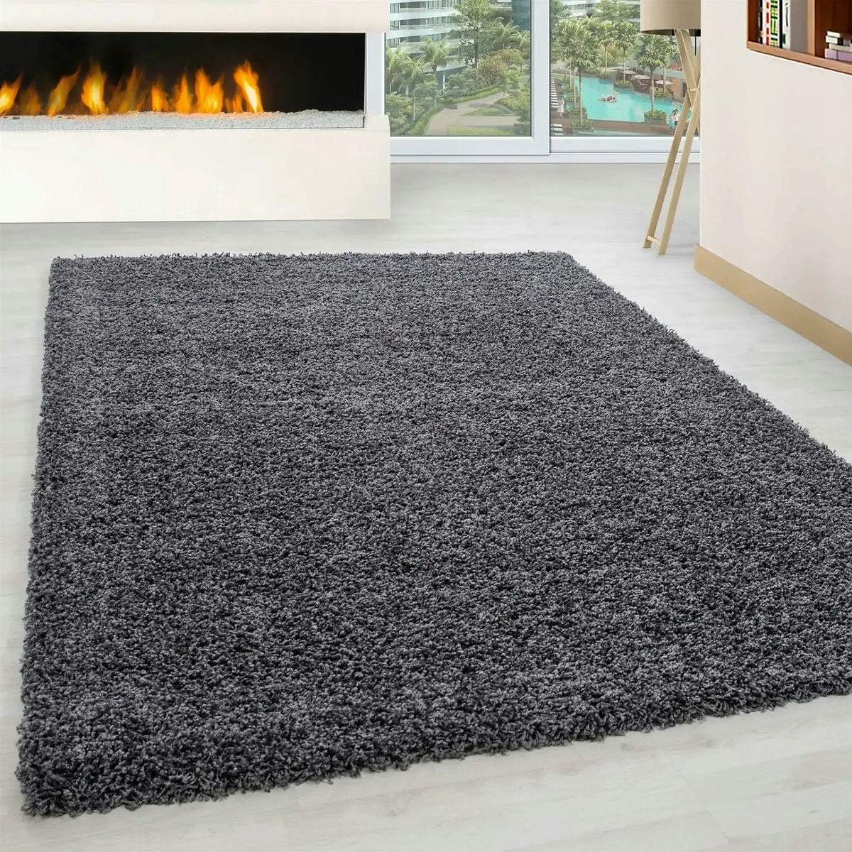 Covor LIFE, 80x250 cm, forma dreptunghiulara, polipropilena, gri inchis, 1500 - V2
