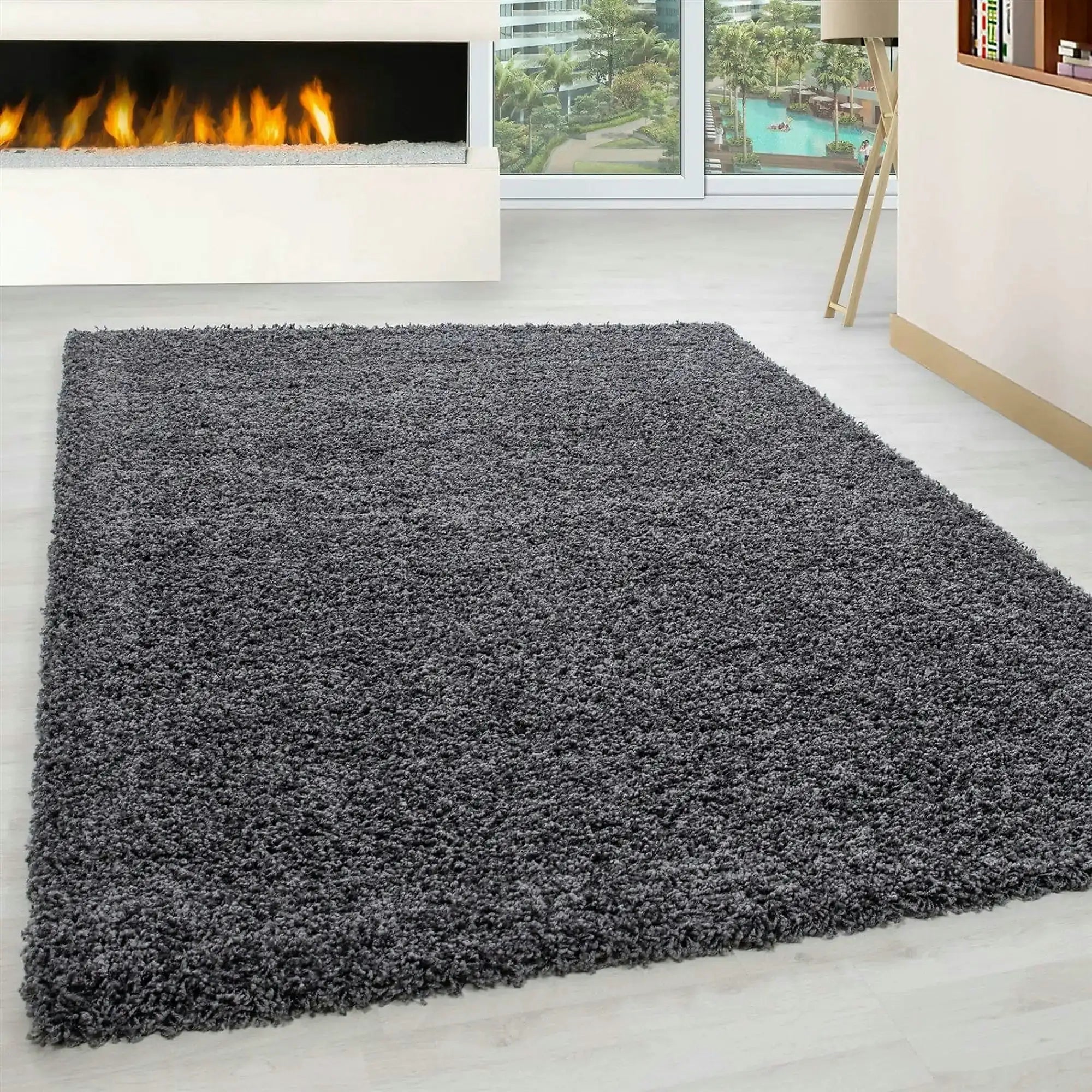 Covor LIFE, 80x250 cm, forma dreptunghiulara, polipropilena, gri inchis, 1500 - V2