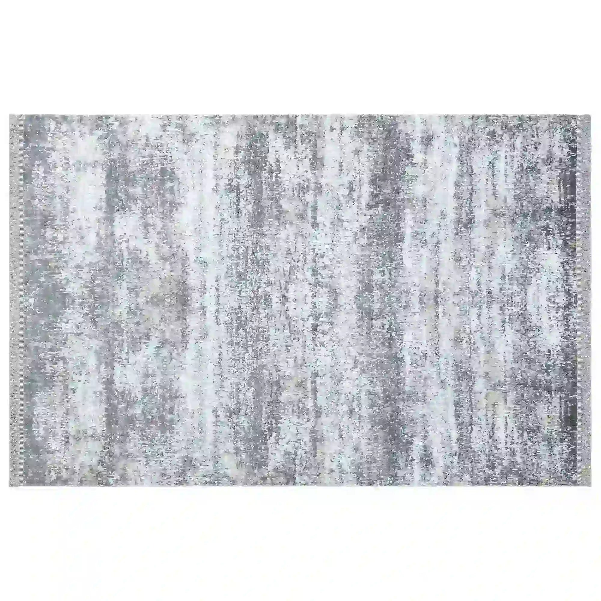 Covor living, 160x230 cm, forma dreptunghiulara, poliester/acril, alb/gri, ST 01