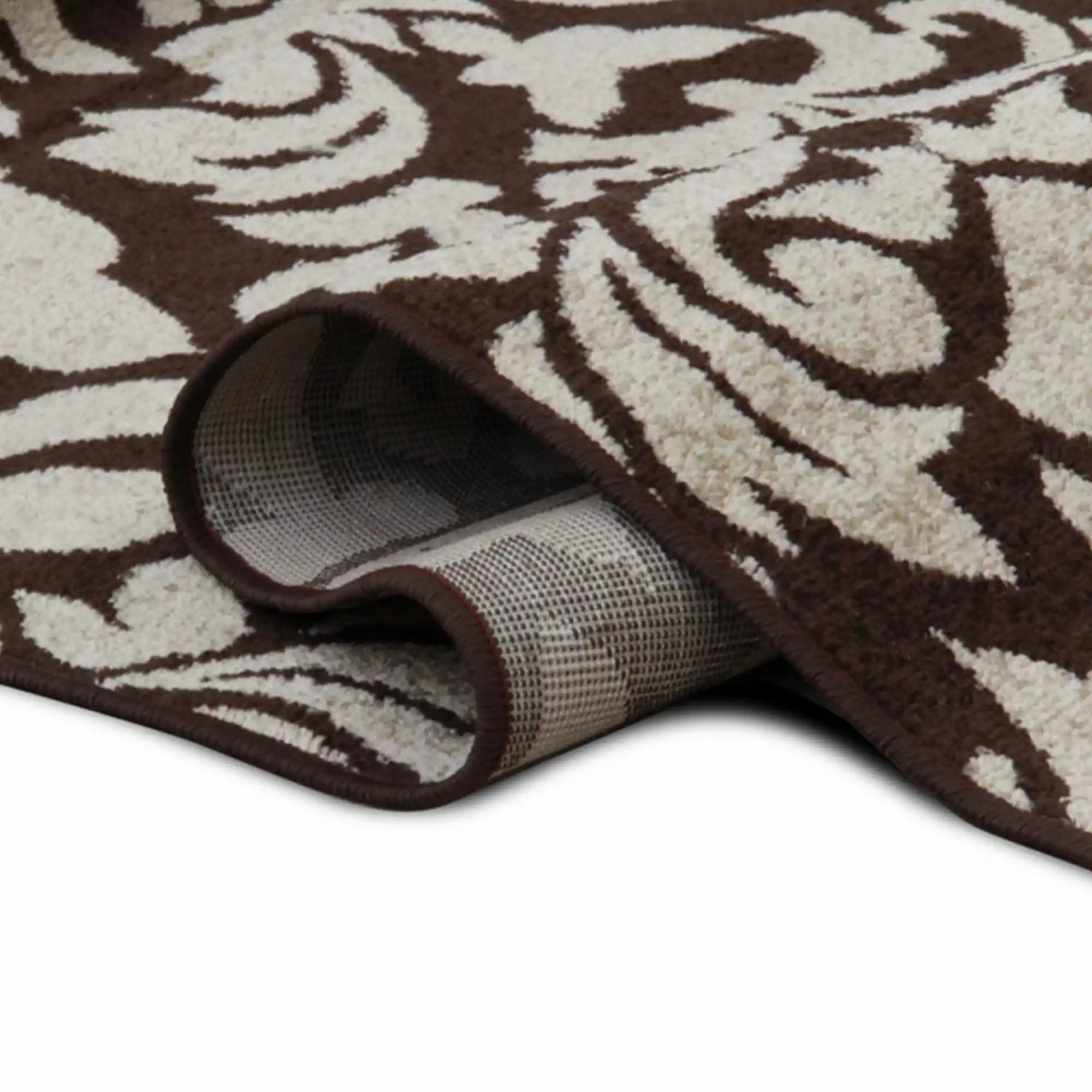 Covor LORENS, 133x190 cm, forma dreptunghiulara, polipropilena, bej/maro