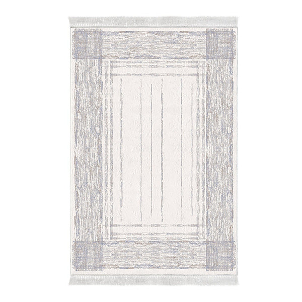 Covor M5076, 80x120 cm, forma dreptunghiulara, poliester, albastru deschis