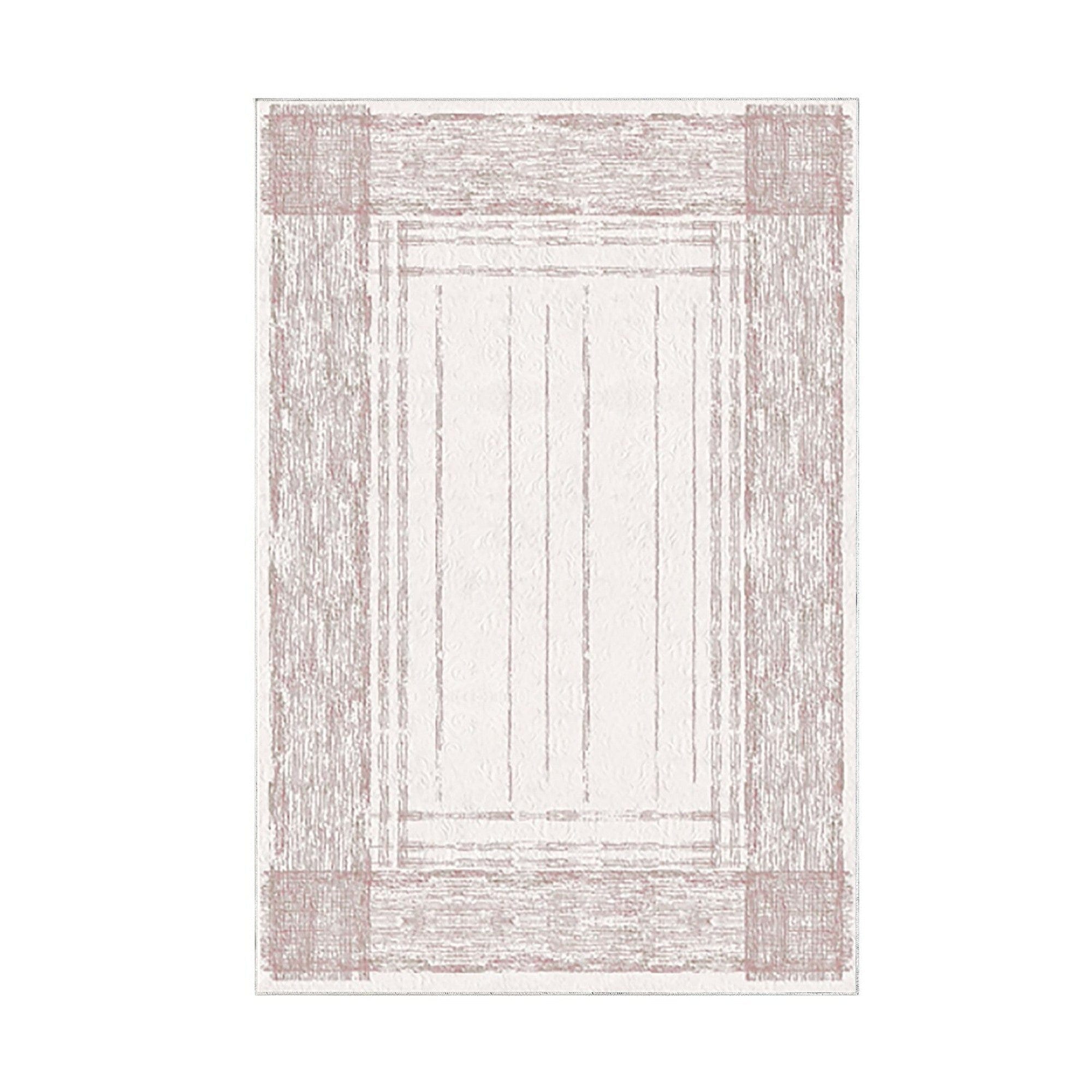 Covor M5076 - V2, 80x120 cm, forma dreptunghiulara, poliester, roz deschis