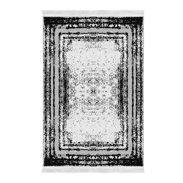 Covor M5132, 80x120 cm, forma dreptunghiulara, poliester, negru