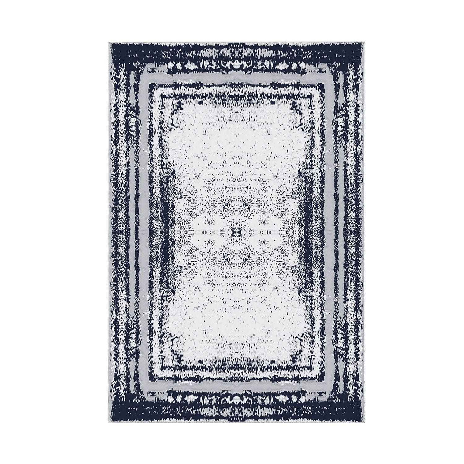 Covor M5132 - V2, 80x120 cm, forma dreptunghiulara, poliester, albastru inchis