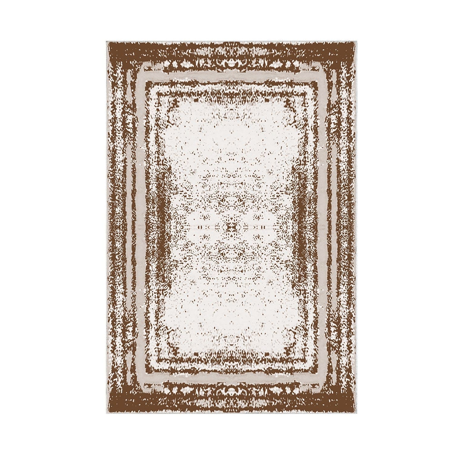 Covor M5132 - V2, 80x120cm,  forma dreptunghiulara, poliester, maro/crem