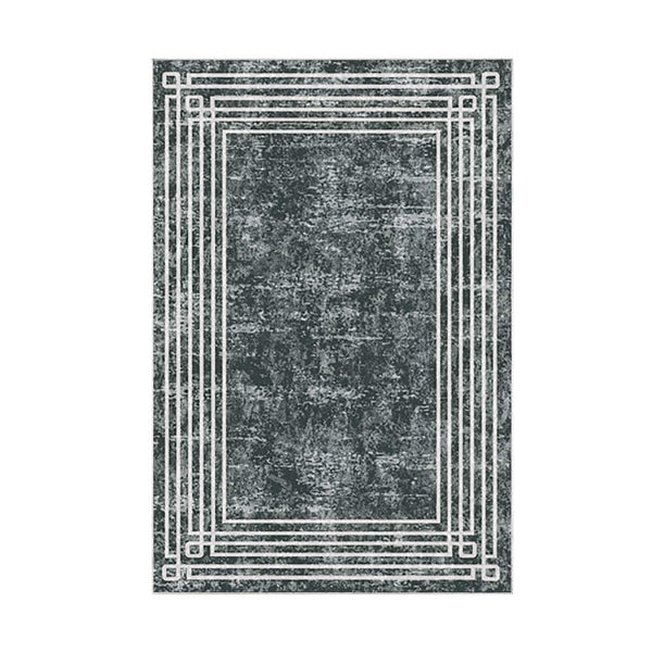 Covor M5142 - V2, 80x120 cm, forma dreptunghiulara, poliester, gri inchis