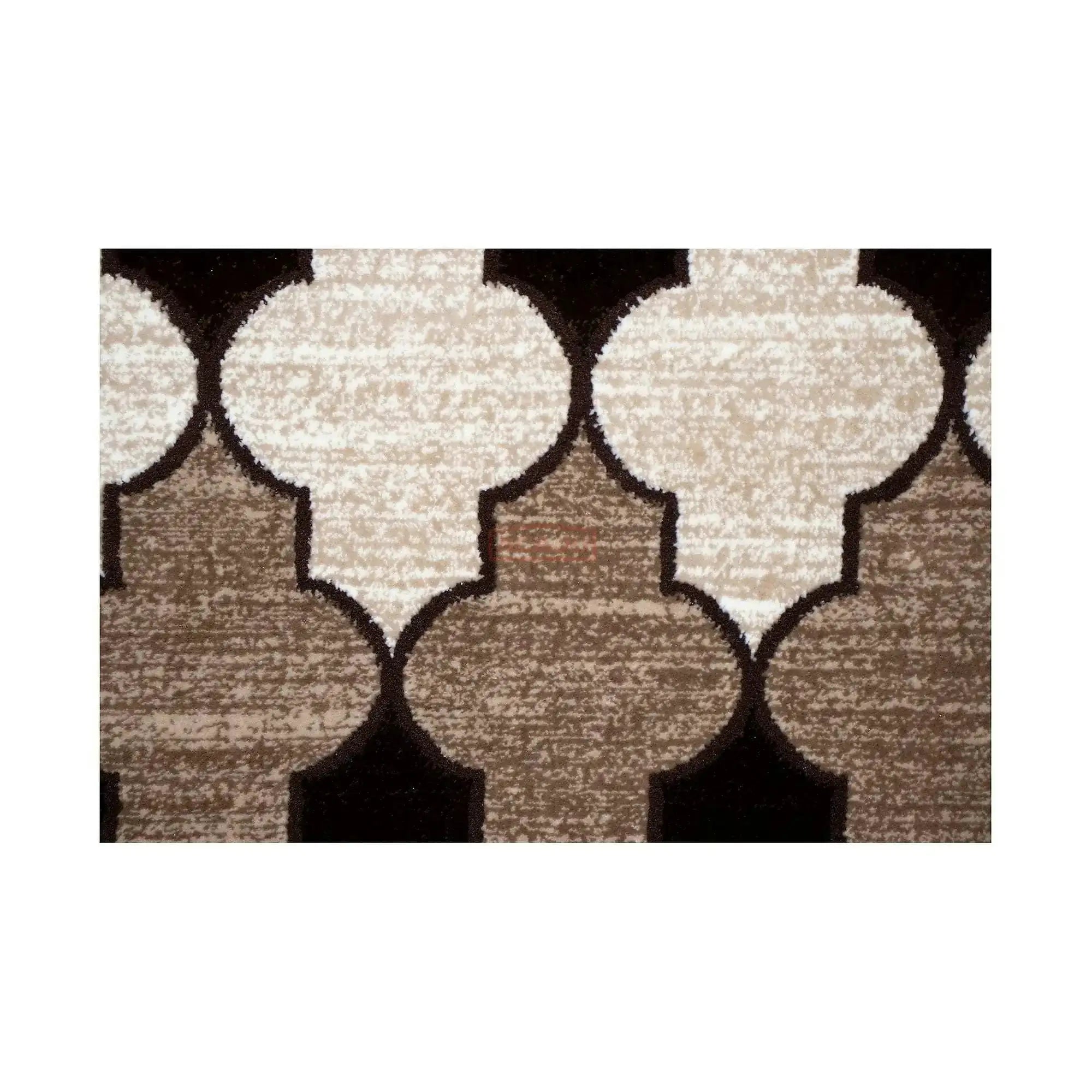 Covor MARINA POIANA LUX, 160x230 cm, forma dreptunghiulara, poliester/polipropilena, negru/maro/crem