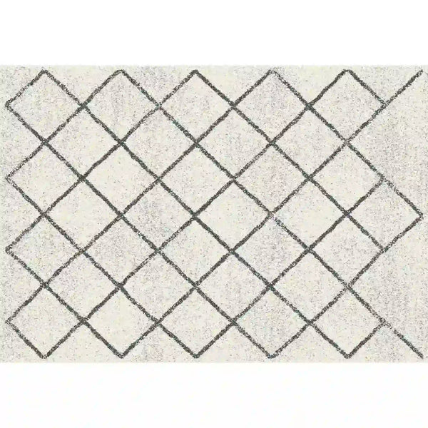 Covor MATES TYP 2, 57x90 cm, forma dreptunghiulara, poliester, bej/negru