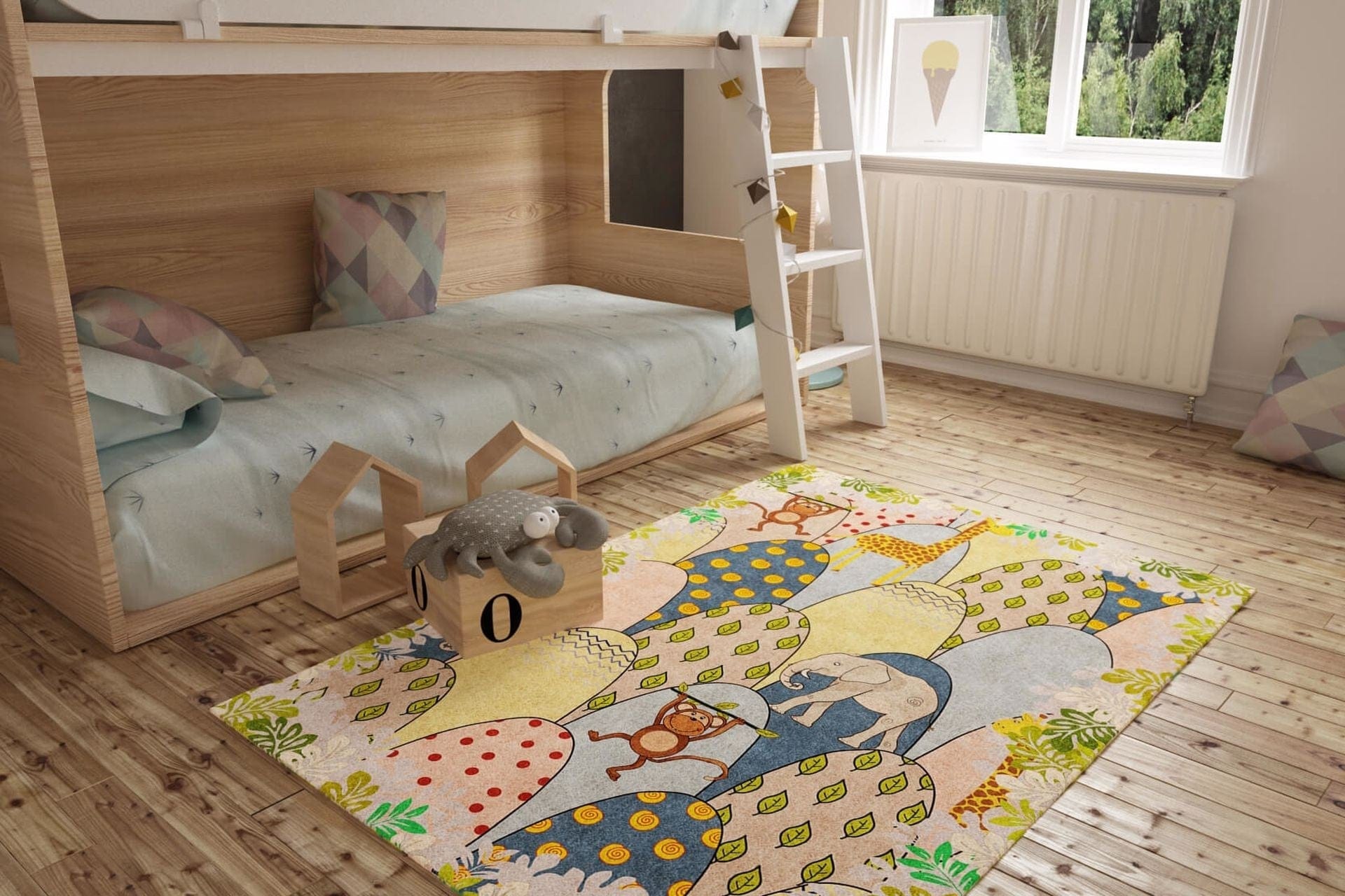 Covor MINOR CHENILLE, 75x150 cm, forma dreptunghiulara, poliester, multicolor, AL 109