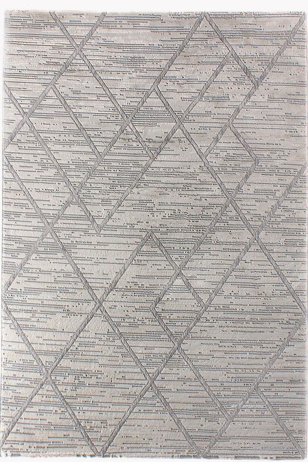 Covor MOTTO, 100x150 cm, forma dreptunghiulara, poliester, gri, 4587