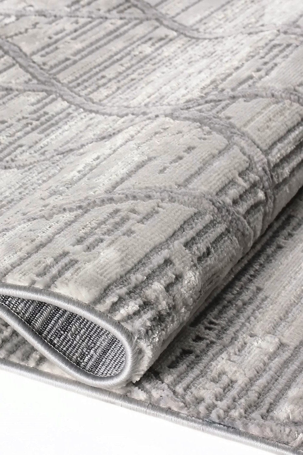 Covor MOTTO, 100x150 cm, forma dreptunghiulara, poliester, gri, 4587