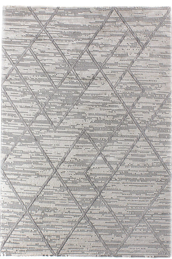 Covor MOTTO, 100x300 cm, forma dreptunghiulara, poliester, gri, 4587
