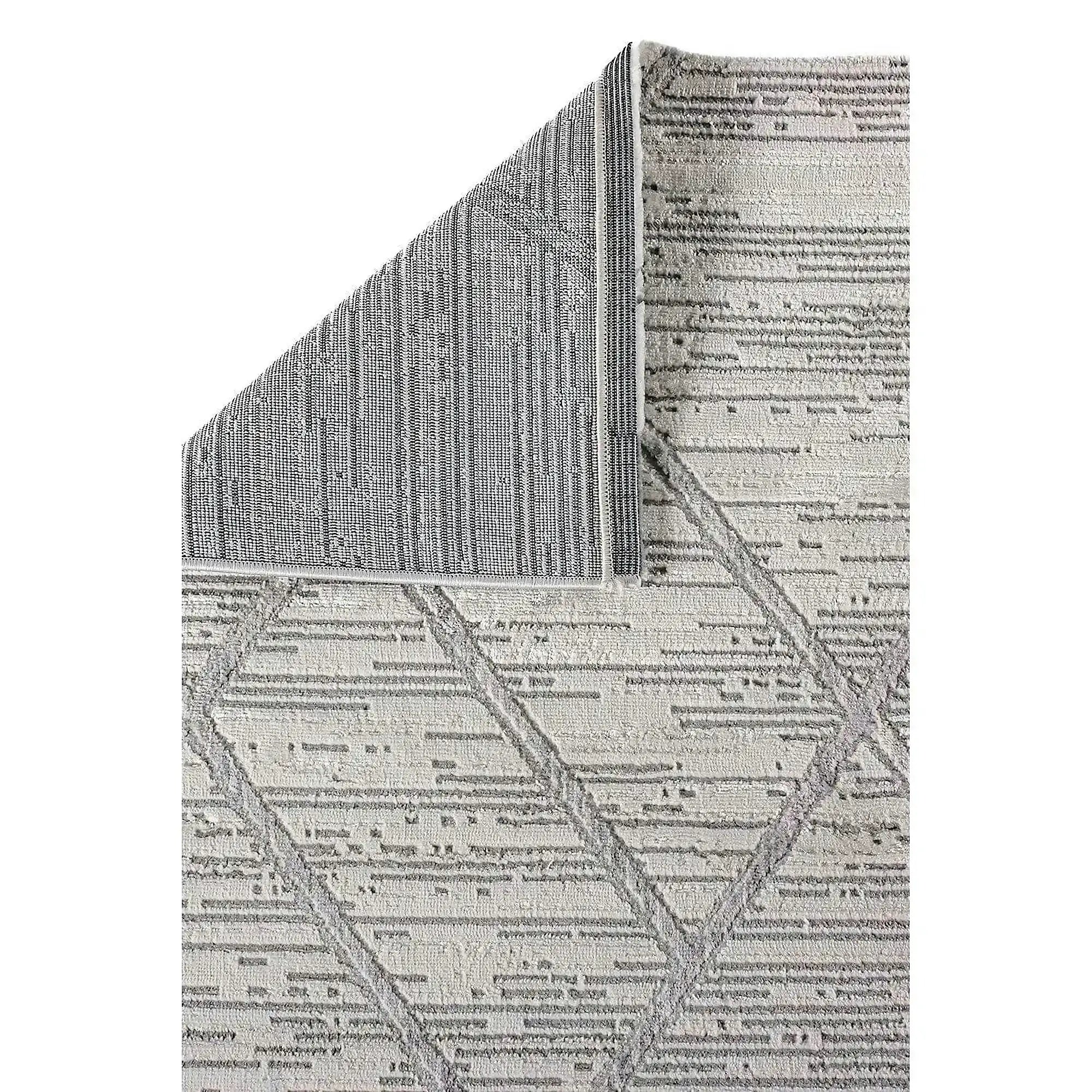Covor MOTTO, 100x300 cm, forma dreptunghiulara, poliester, gri, 4587
