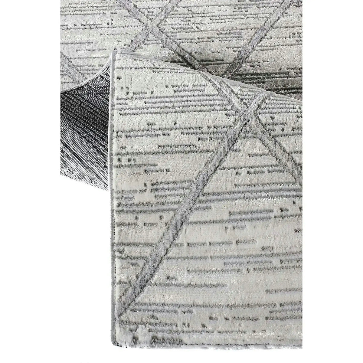 Covor MOTTO, 100x300 cm, forma dreptunghiulara, poliester, gri, 4587