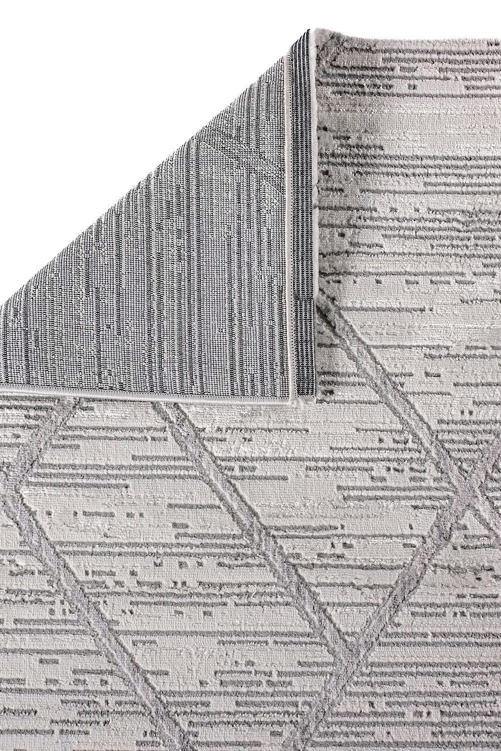 Covor MOTTO, 100x300 cm, forma dreptunghiulara, poliester, gri, 4587