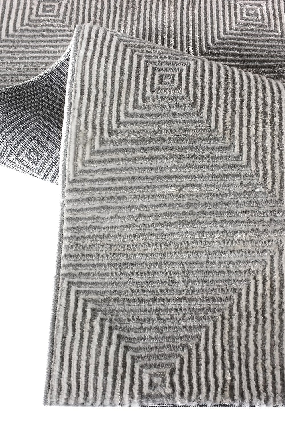 Covor MOTTO, 120x180 cm, forma dreptunghiulara, poliester, gri, 4586