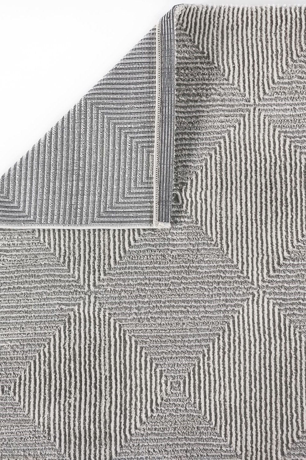 Covor MOTTO, 120x180 cm, forma dreptunghiulara, poliester, gri, 4586