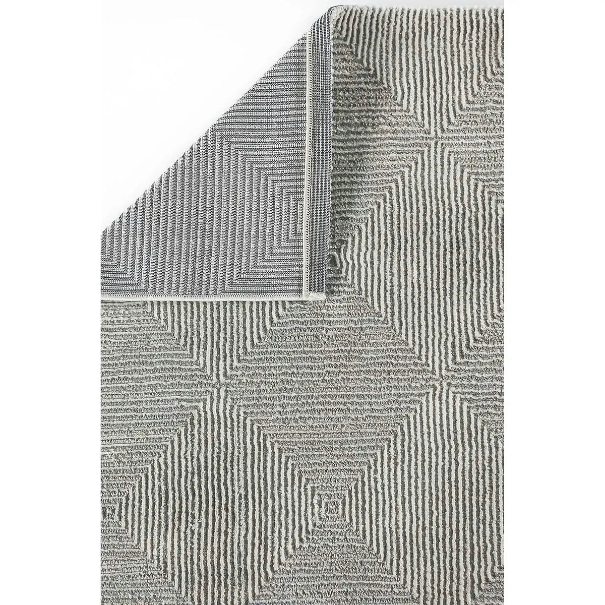 Covor MOTTO, 120x180 cm, forma dreptunghiulara, poliester, gri, 4586