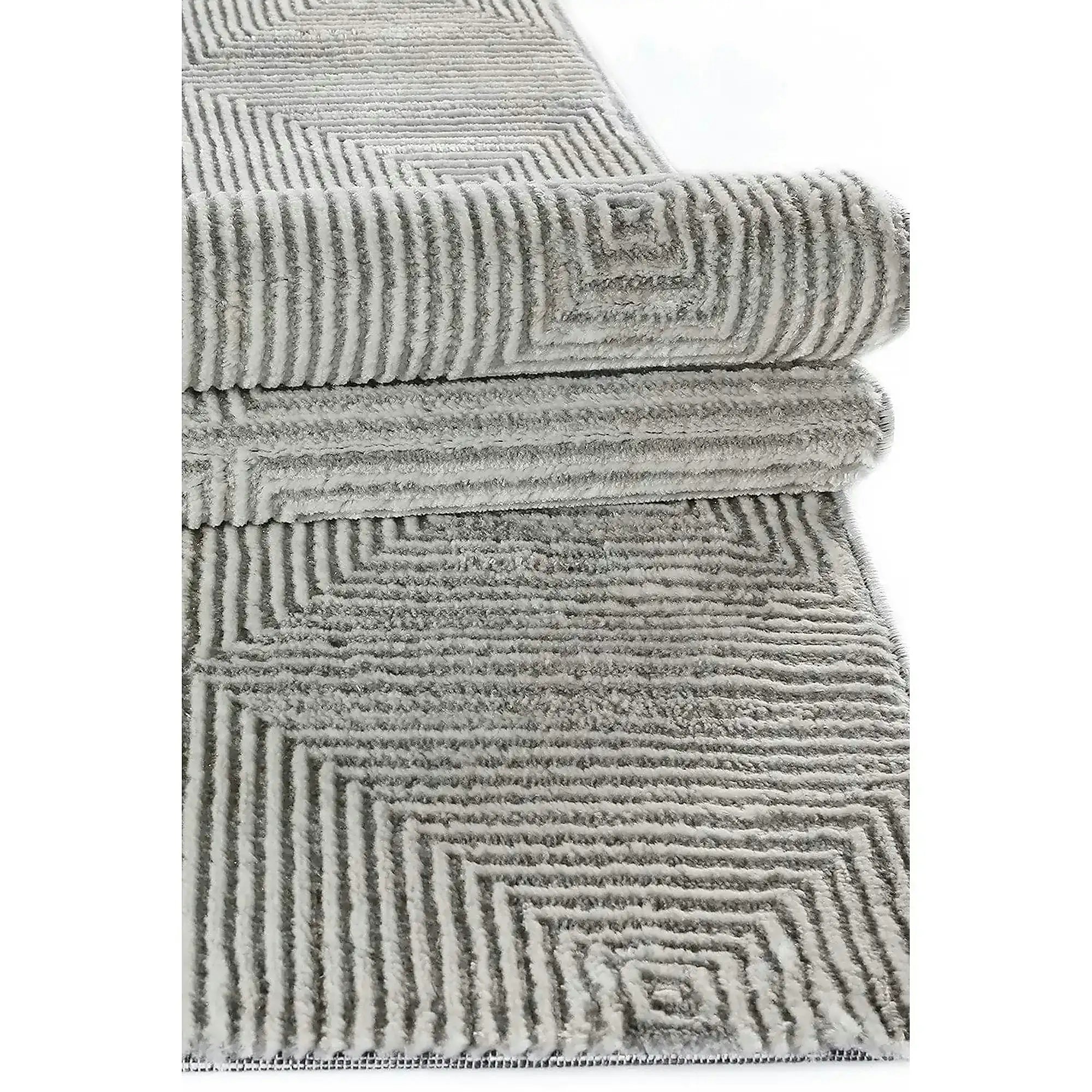 Covor MOTTO, 120x180 cm, forma dreptunghiulara, poliester, gri, 4586
