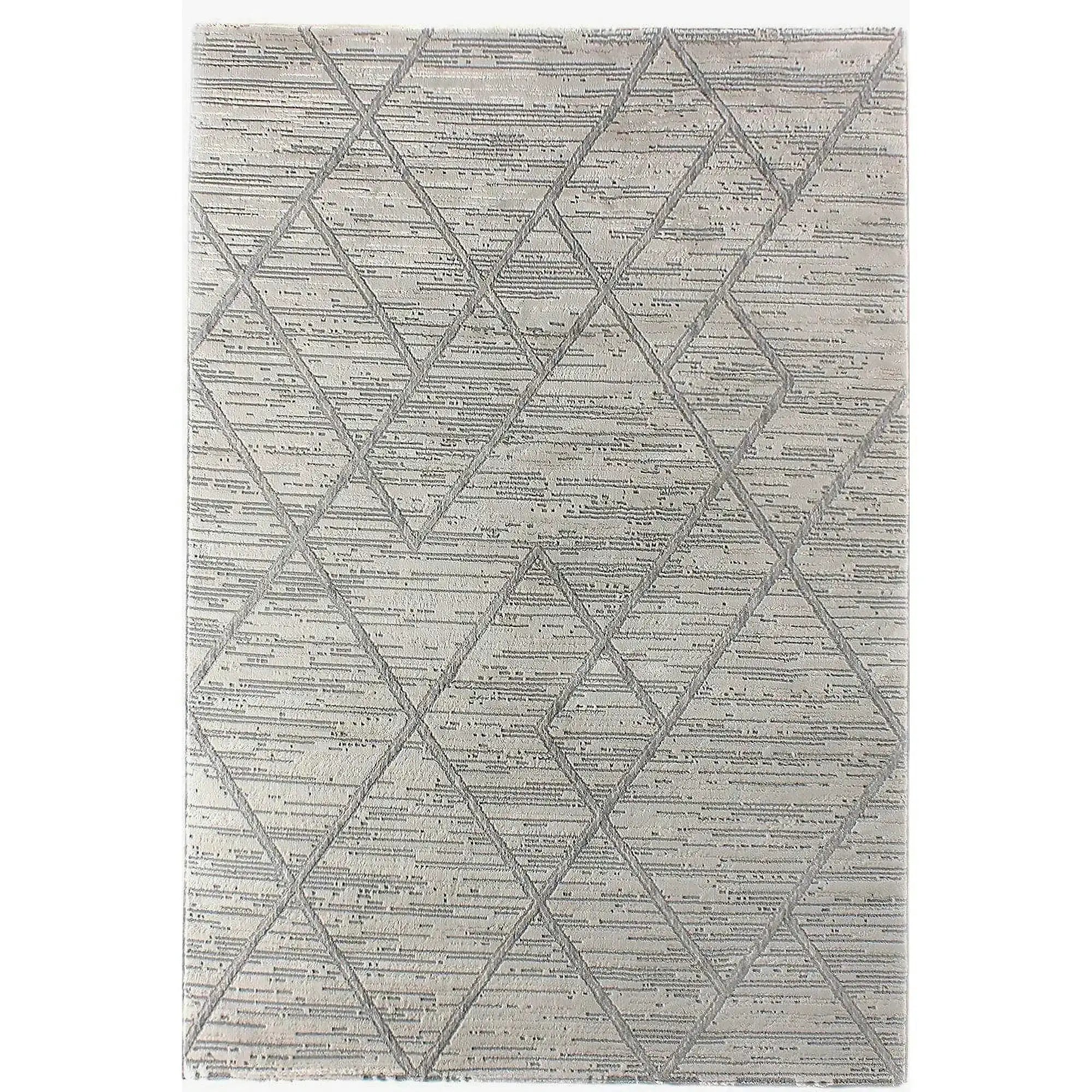 Covor MOTTO, 80x150 cm, forma dreptunghiulara, poliester, gri, 4587