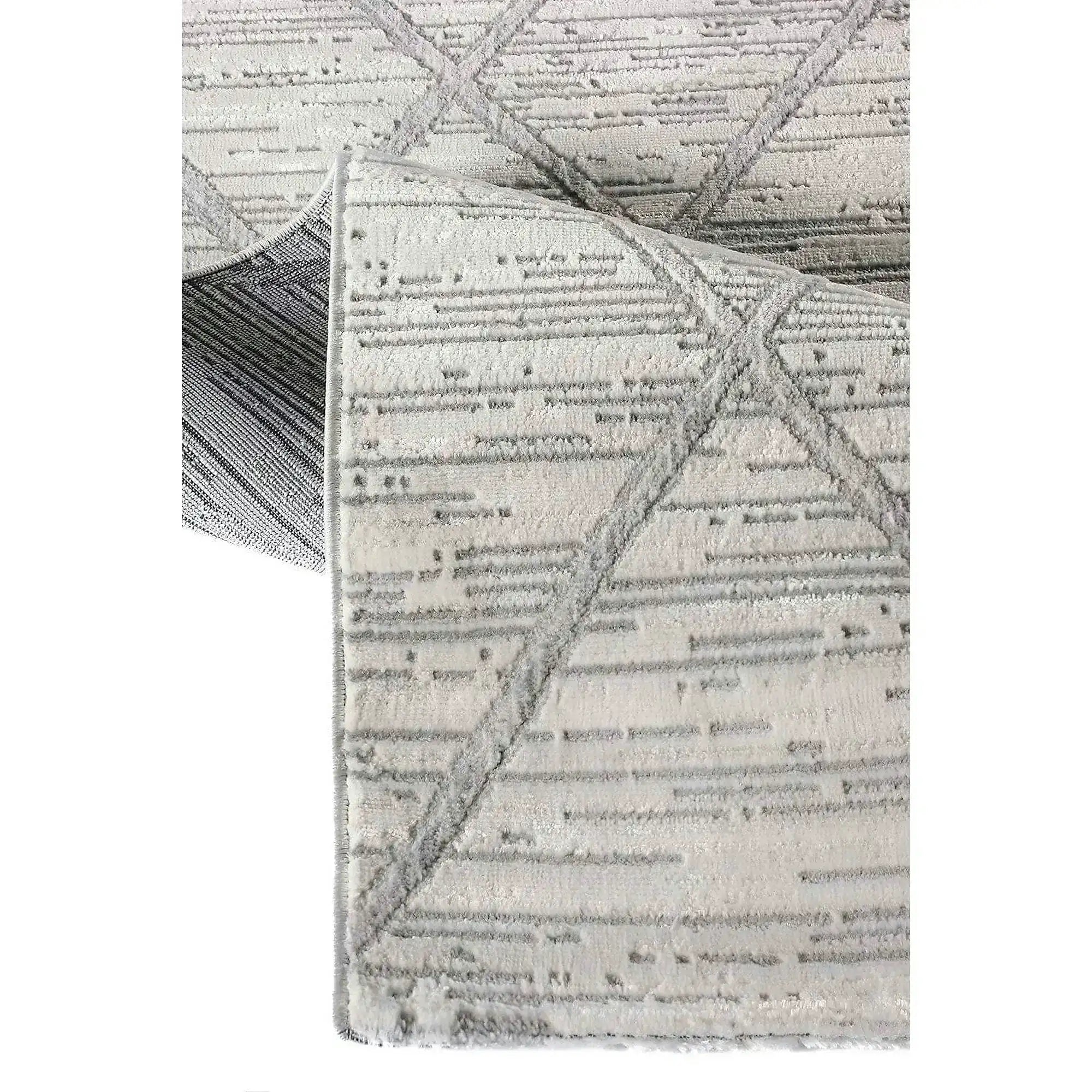 Covor MOTTO, 80x150 cm, forma dreptunghiulara, poliester, gri, 4587