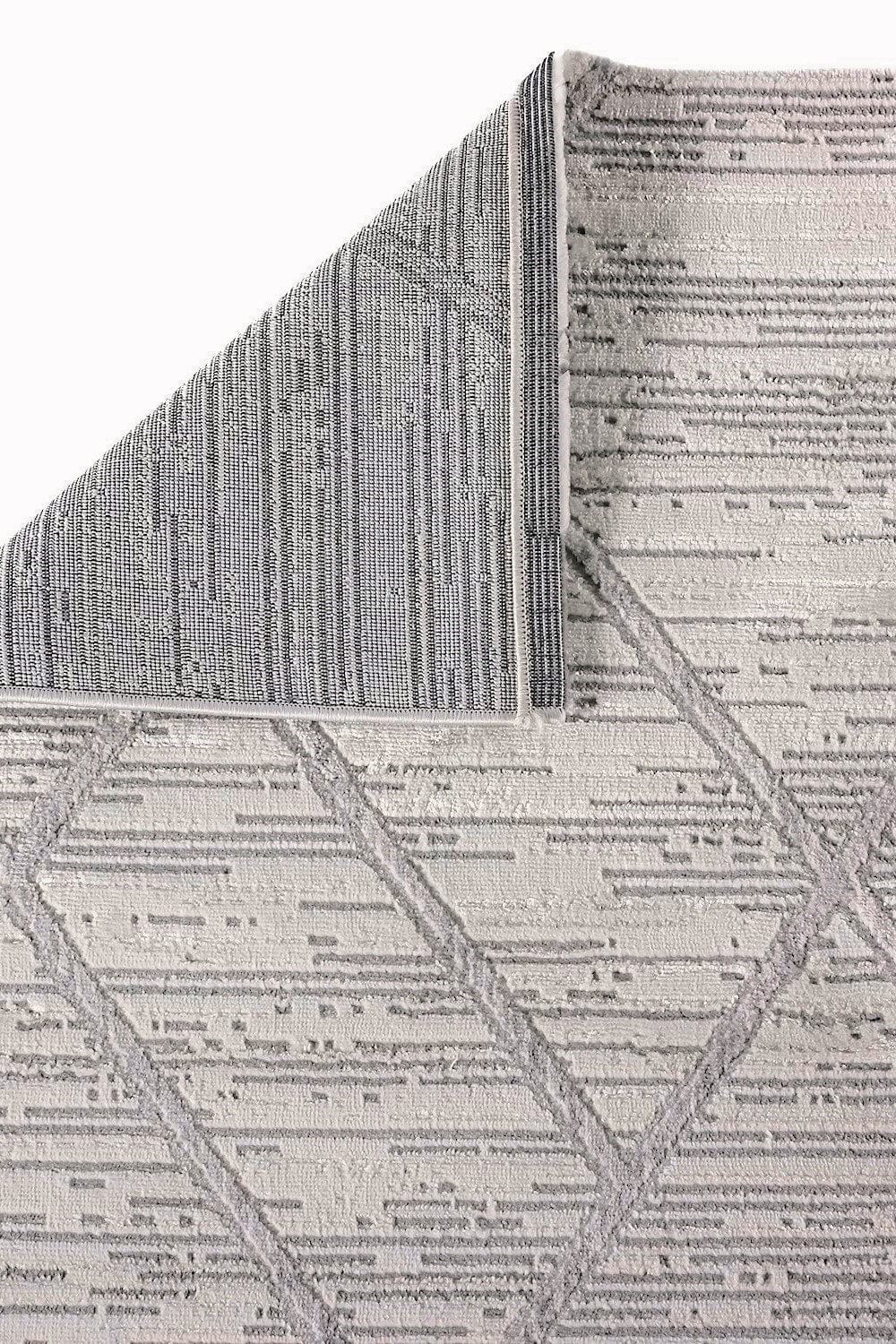 Covor MOTTO, 80x150 cm, forma dreptunghiulara, poliester, gri, 4587