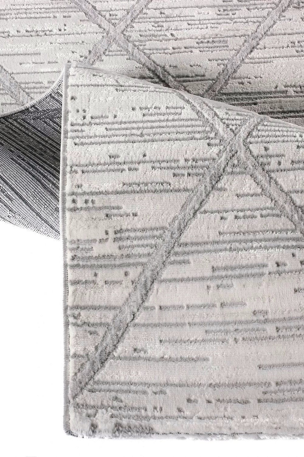 Covor MOTTO, 80x150 cm, forma dreptunghiulara, poliester, gri, 4587