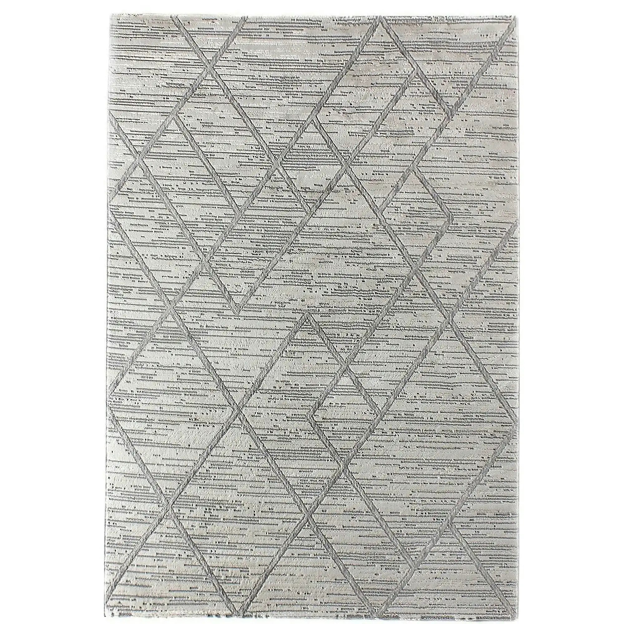 Covor MOTTO, 80x300 cm, forma dreptunghiulara, poliester, gri, 4587