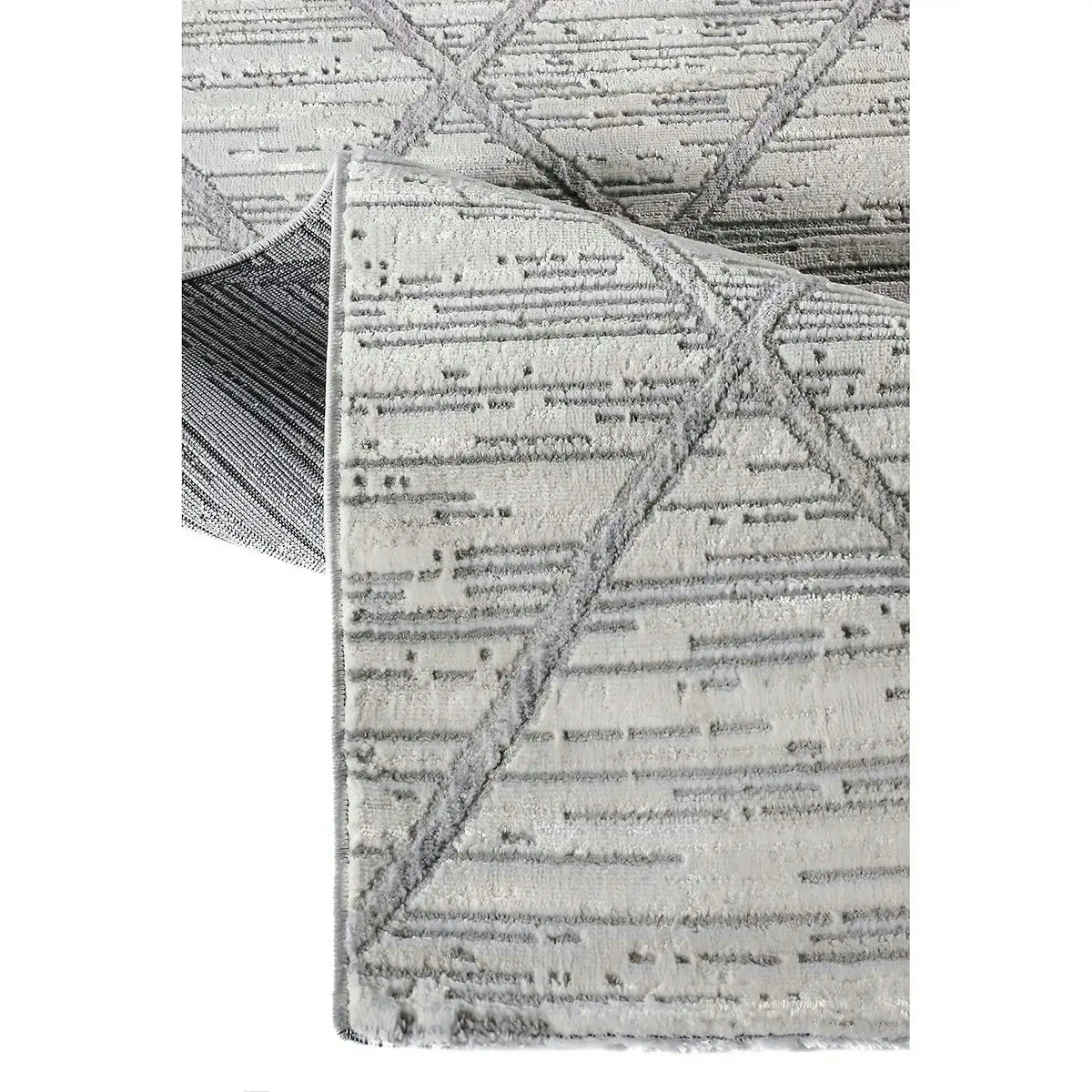 Covor MOTTO, 80x300 cm, forma dreptunghiulara, poliester, gri, 4587