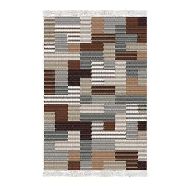 Covor MU113, 80x120 cm, forma dreptunghiulara, poliester, multicolor