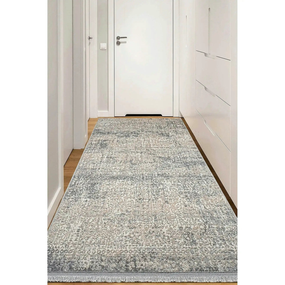 Covor NOTTA, 100x150 cm, forma dreptunghiulara, poliester, gri, 1121