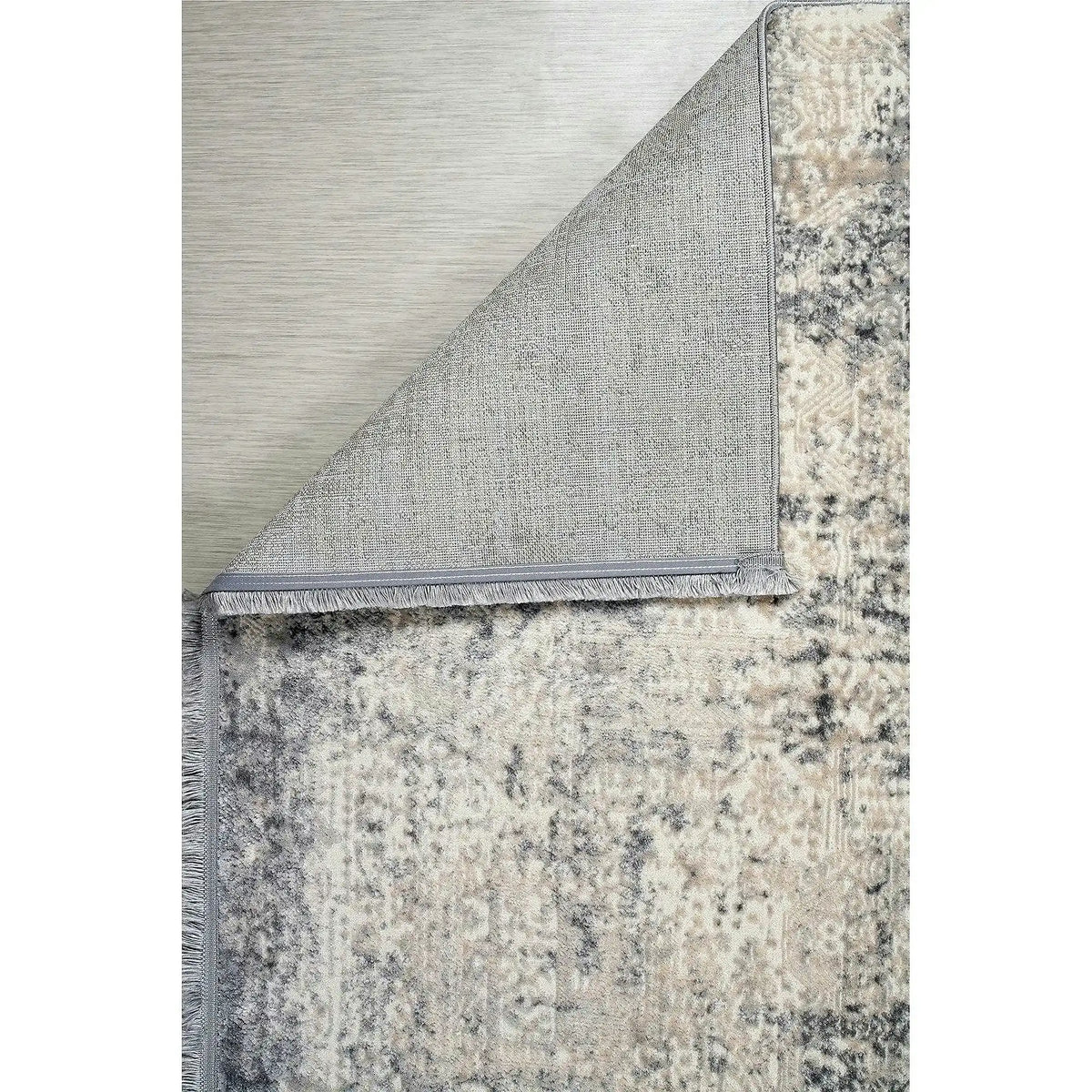 Covor NOTTA, 100x150 cm, forma dreptunghiulara, poliester, gri, 1121
