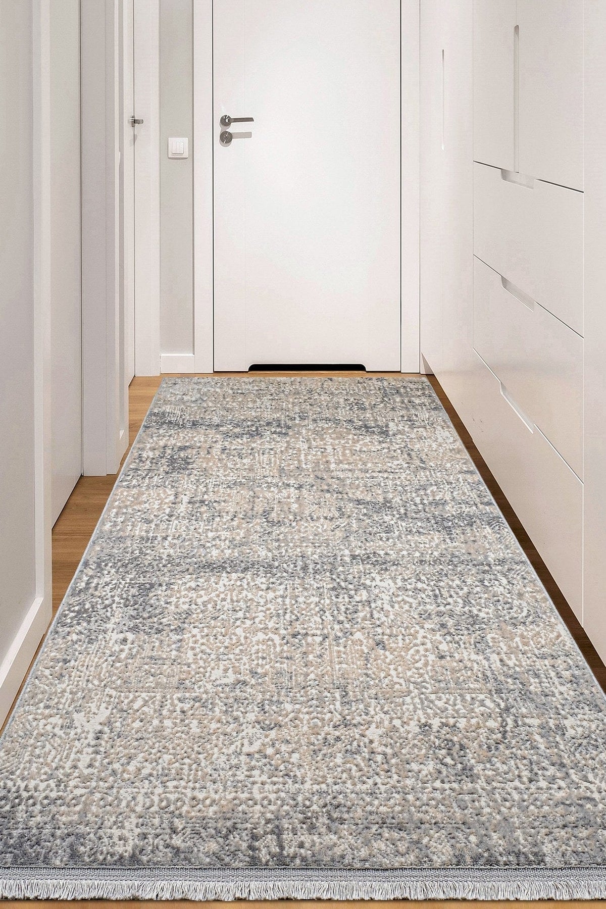 Covor NOTTA, 80x150 cm, forma dreptunghiulara, poliester, gri, 1121