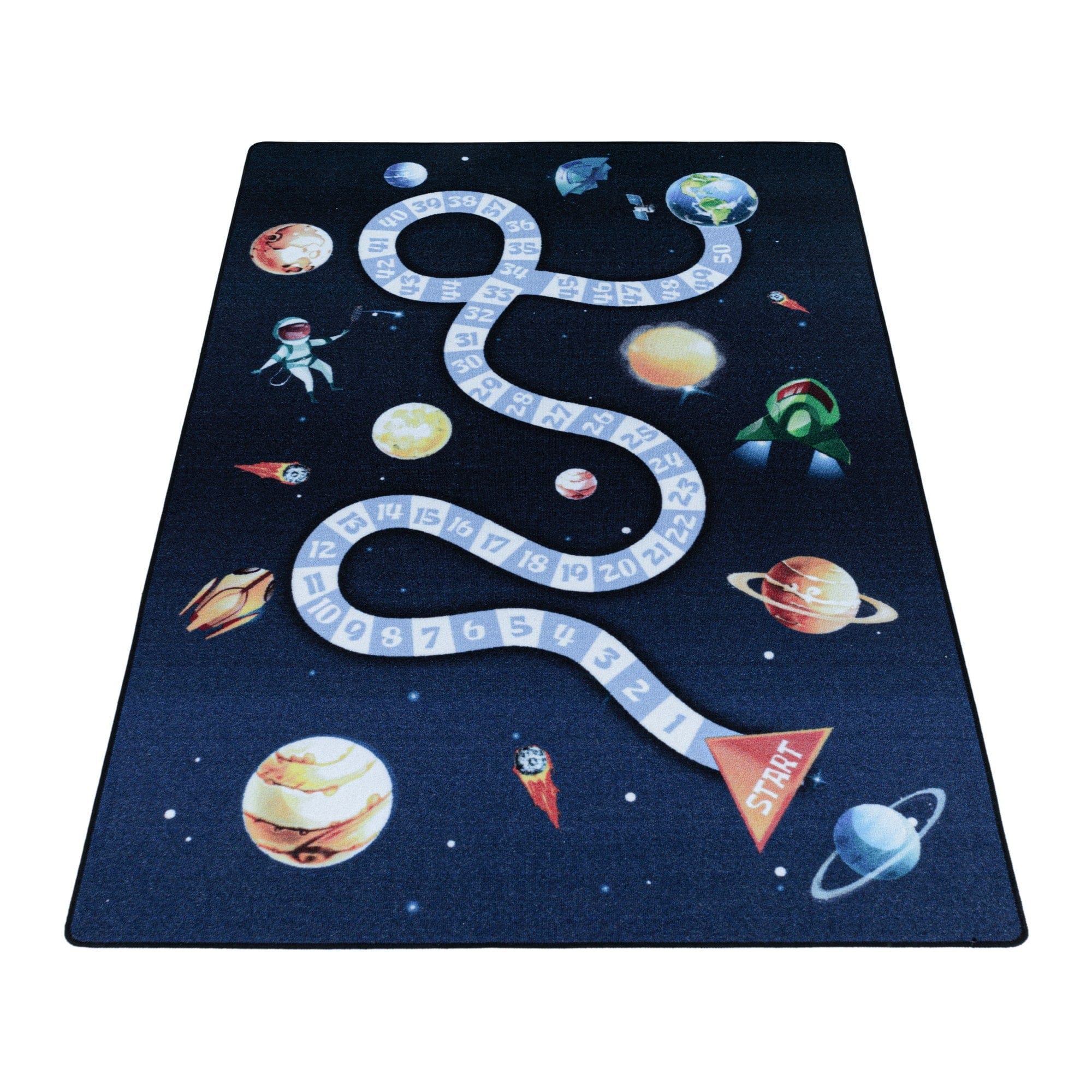 Covor PLAY, 120x170 cm, forma dreptunghiulara, material sintetic, albastru inchis, 2910