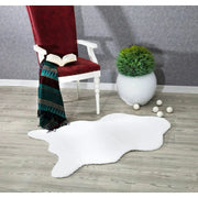 Covor POST PLUSH, 60x90 cm, forma atipica, poliester, alb