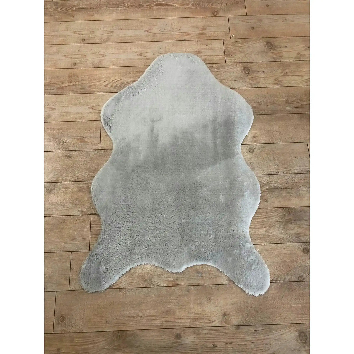 Covor POST PLUSH, 60x90 cm, forma atipica, poliester, gri deschis
