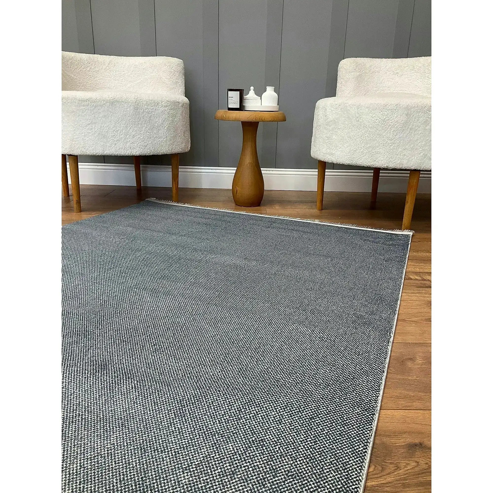 Covor PUNTO BAMBU, 80x150 cm, forma dreptunghiulara, polipropilena, gri