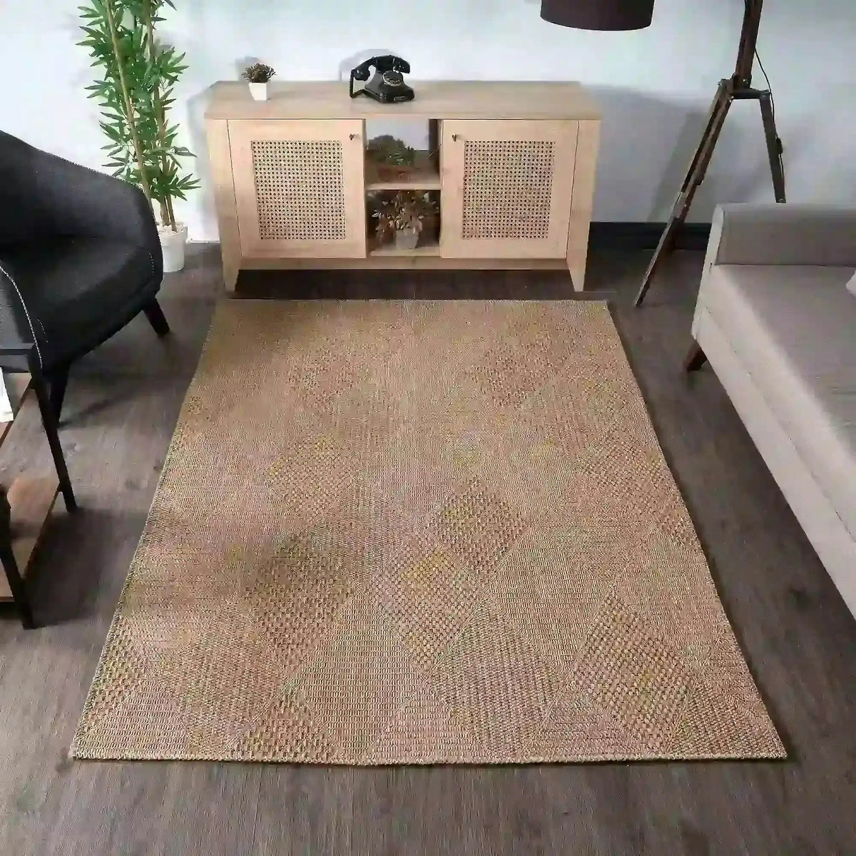 Covor RUSTICANA, 120x180 cm, forma dreptunghiulara, polipropilena, bej, 3102