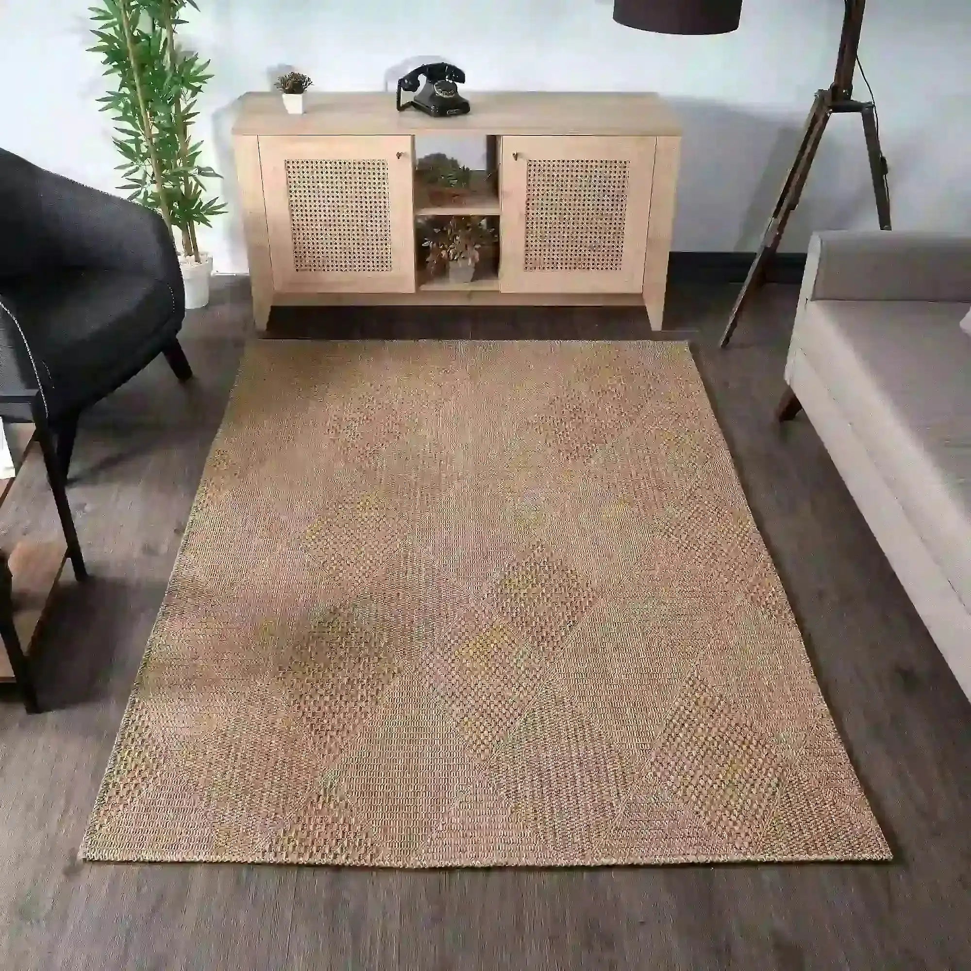 Covor RUSTICANA, 120x180 cm, forma dreptunghiulara, polipropilena, bej, 3102