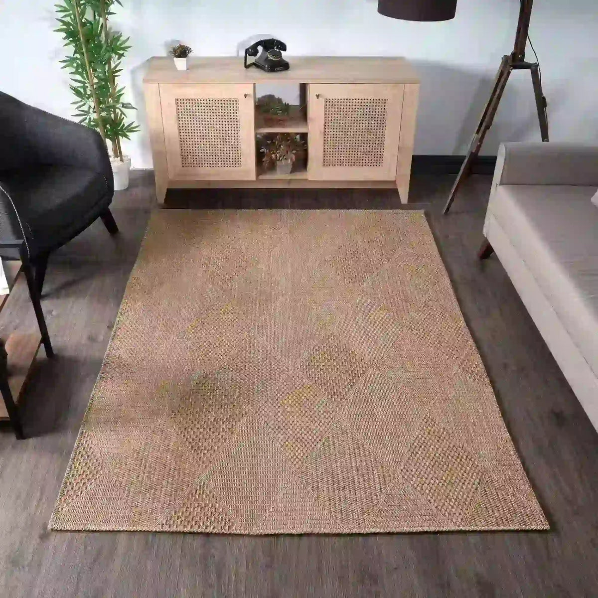 Covor RUSTICANA, 120x180 cm, forma dreptunghiulara, polipropilena, bej, 3102