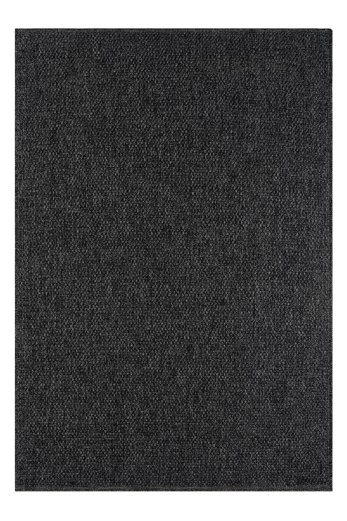 Covor RUSTICANA, 80x150 cm, forma dreptunghiulara, polipropilena, negru, 3105