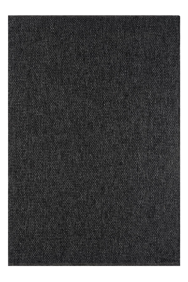 Covor RUSTICANA, 80x150 cm, forma dreptunghiulara, polipropilena, negru, 3105